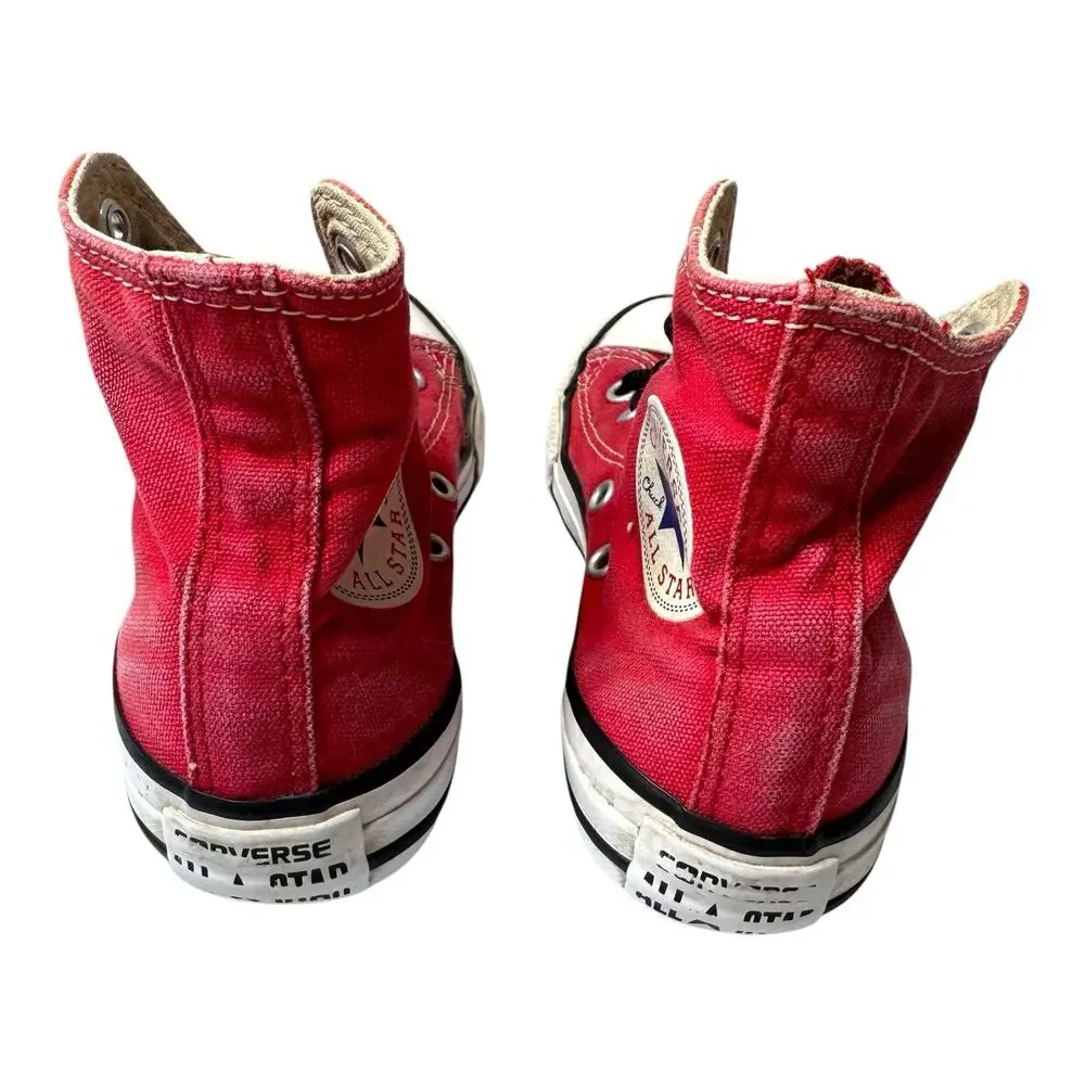 Converse Chuck Taylor All Star Hi Top Sneakers Youth 12 Red Canvas 3J232